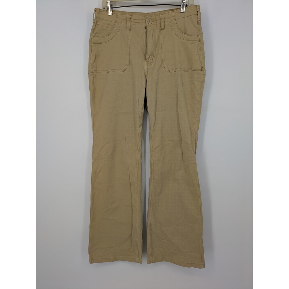 Flamingo Utility Pants Women Large Tan Stretch Carpenter Khaki Straight Gorpcore